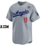 Roki Sasaki Youth Los Angeles Dodgers Gray Limited Away 2024 World Series Jersey