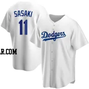 Roki Sasaki Youth Los Angeles Dodgers White Replica Home Jersey