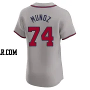 Rolddy Munoz Men's Atlanta Braves Gray Elite Road Jersey