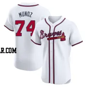 Rolddy Munoz Men's Atlanta Braves White Elite Home Jersey