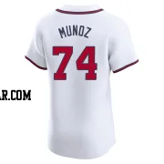 Rolddy Munoz Men's Atlanta Braves White Elite Home Jersey