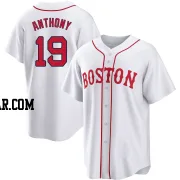Roman Anthony Men's Boston Red Sox White Replica 2021 Patriots' Day Jersey