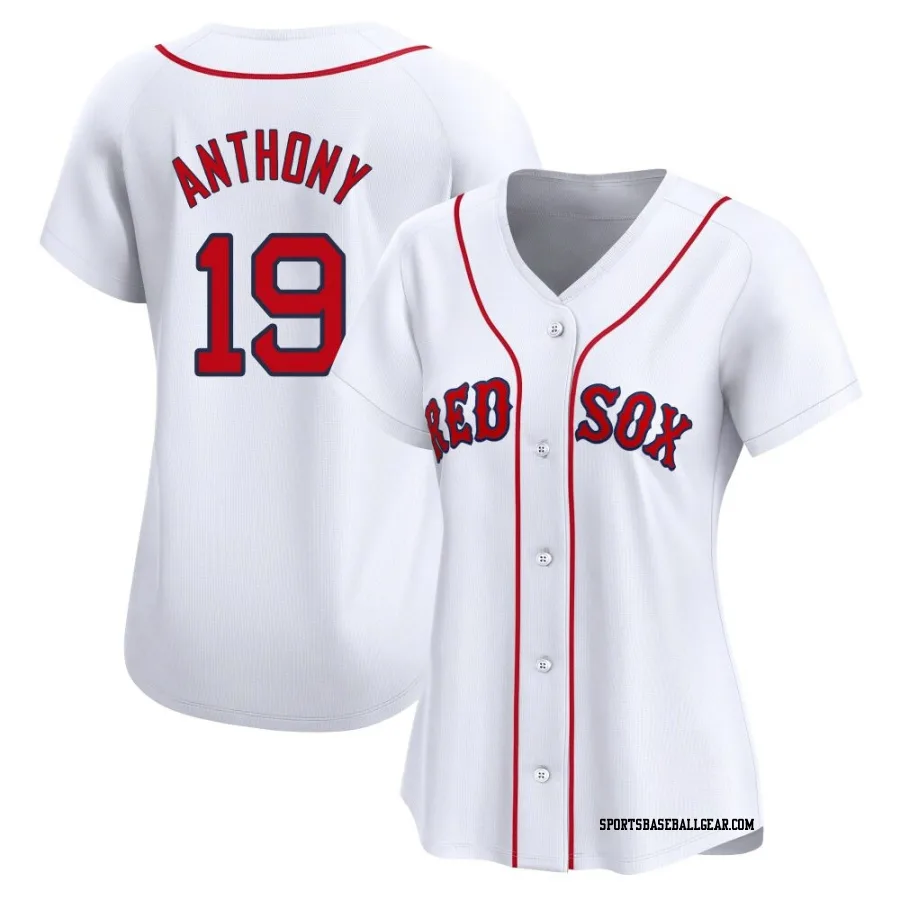 Roman Anthony Women's Boston Red Sox White Limited Home Jersey