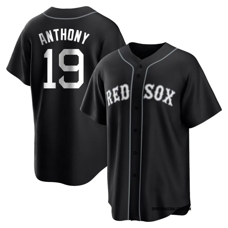 Roman Anthony Youth Boston Red Sox Black/White Replica Jersey