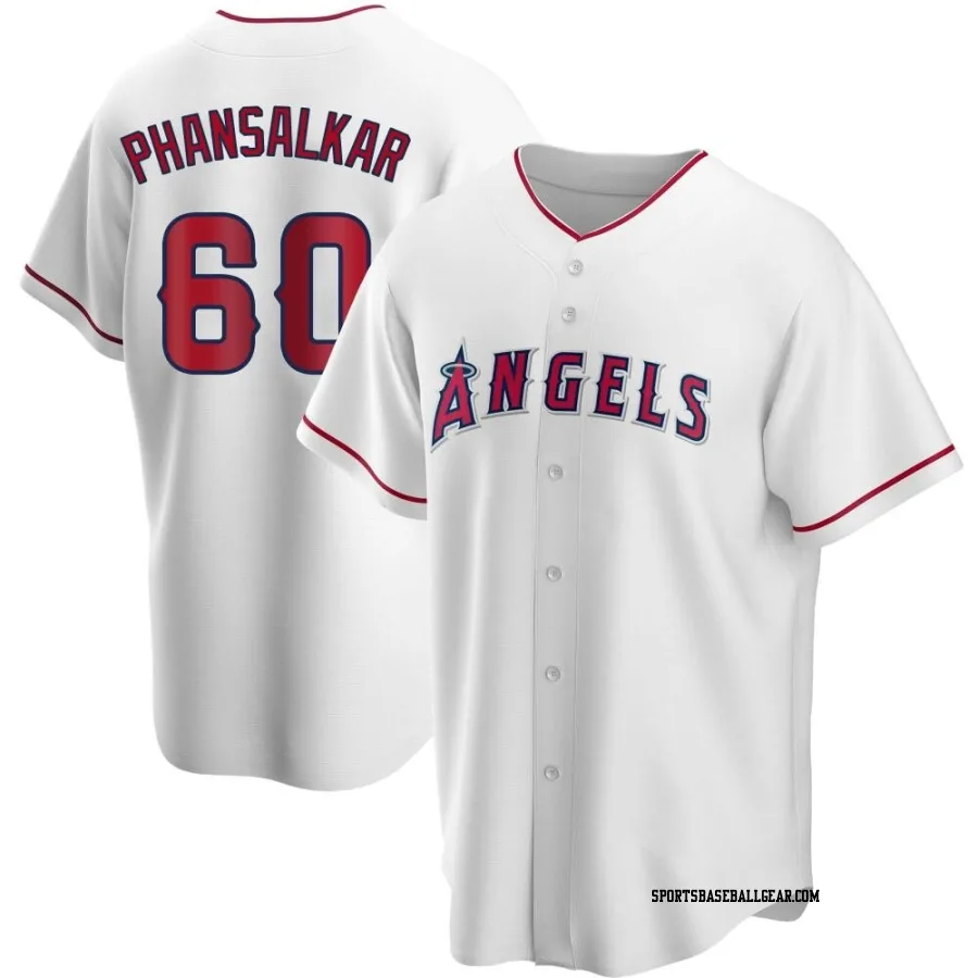 Roman Phansalkar Men's Los Angeles Angels White Replica Home Jersey