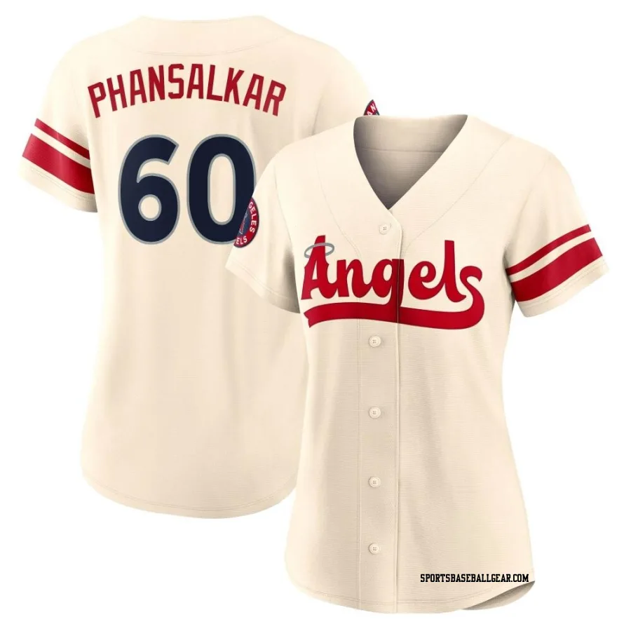 Roman Phansalkar Women's Los Angeles Angels Cream Authentic 2022 City Connect Jersey