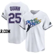 Roman Quinn Youth Tampa Bay Rays White Limited Throwback Cooperstown Jersey
