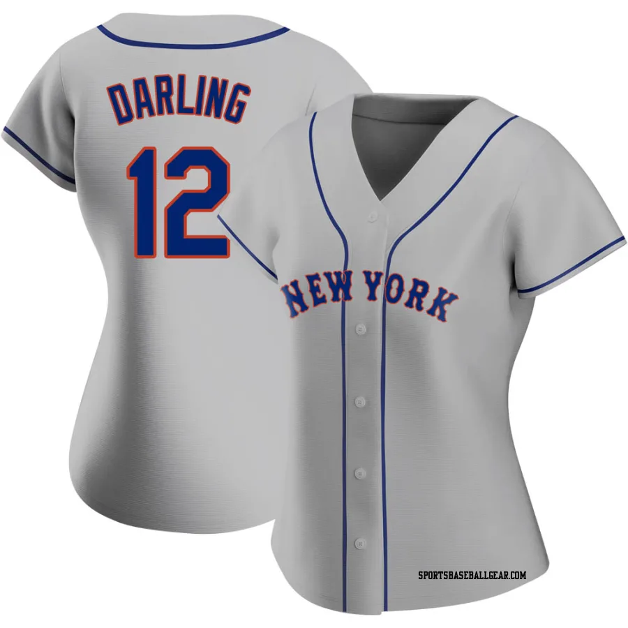 Ron Darling Women's New York Mets Gray Authentic Road Jersey