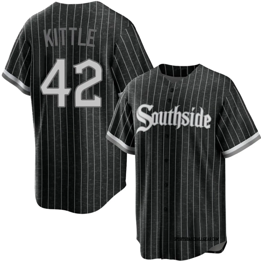 Ron Kittle Men&#039;s Chicago White Sox Black Replica 2021 City Connect Jersey