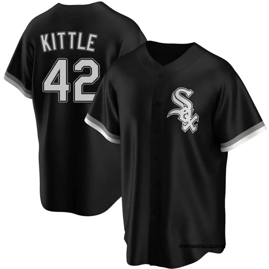 Ron Kittle Men&#039;s Chicago White Sox Black Replica Alternate Jersey