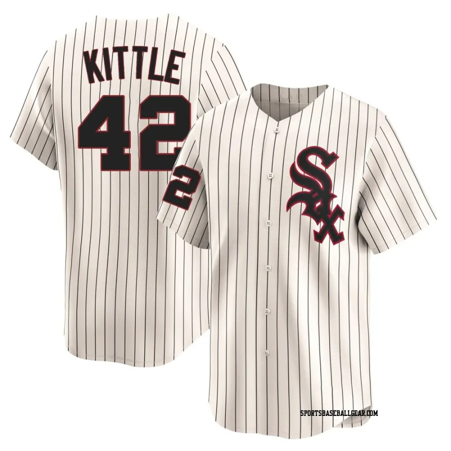 Ron Kittle Men&#039;s Chicago White Sox Cream Limited Throwback Cooperstown Jersey