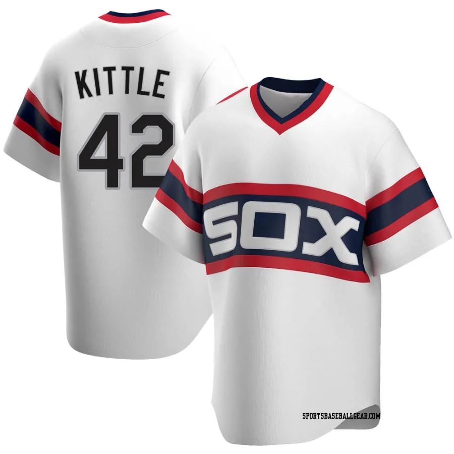 Ron Kittle Men&#039;s Chicago White Sox White Replica Cooperstown Collection Jersey