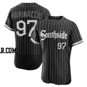 Ron Marinaccio Men's Chicago White Sox Black Authentic 2021 City Connect Jersey