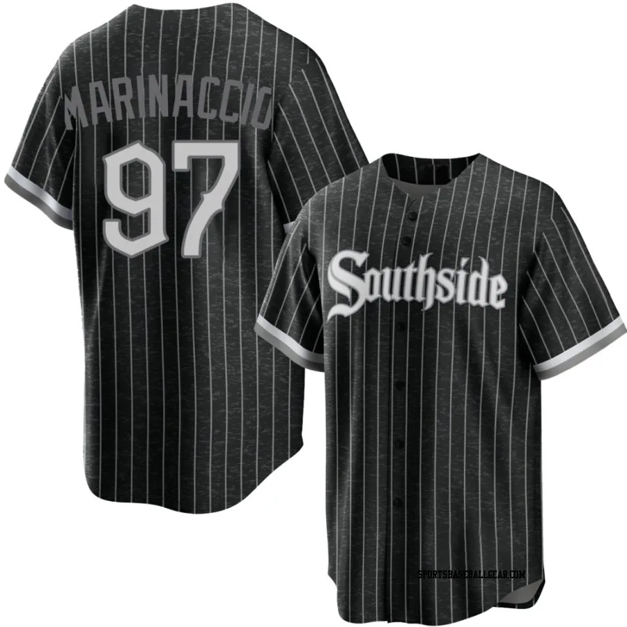 Ron Marinaccio Men's Chicago White Sox Black Replica 2021 City Connect Jersey