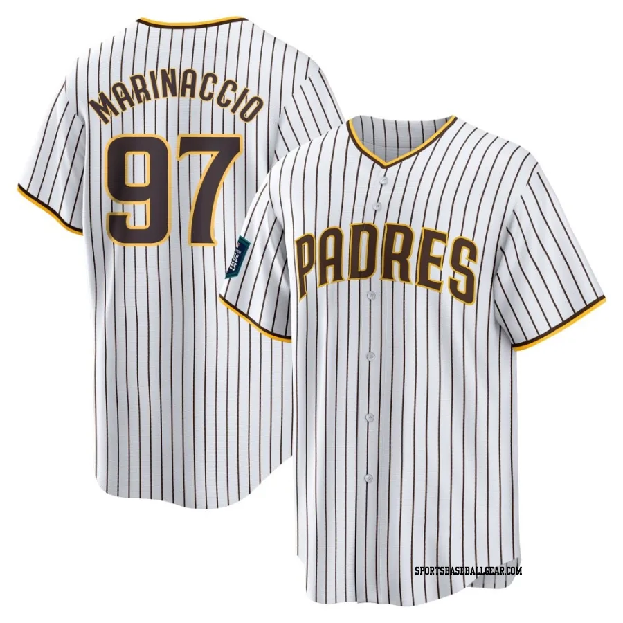 Ron Marinaccio Men's San Diego Padres White Replica 2024 World Tour Seoul Series Home Jersey