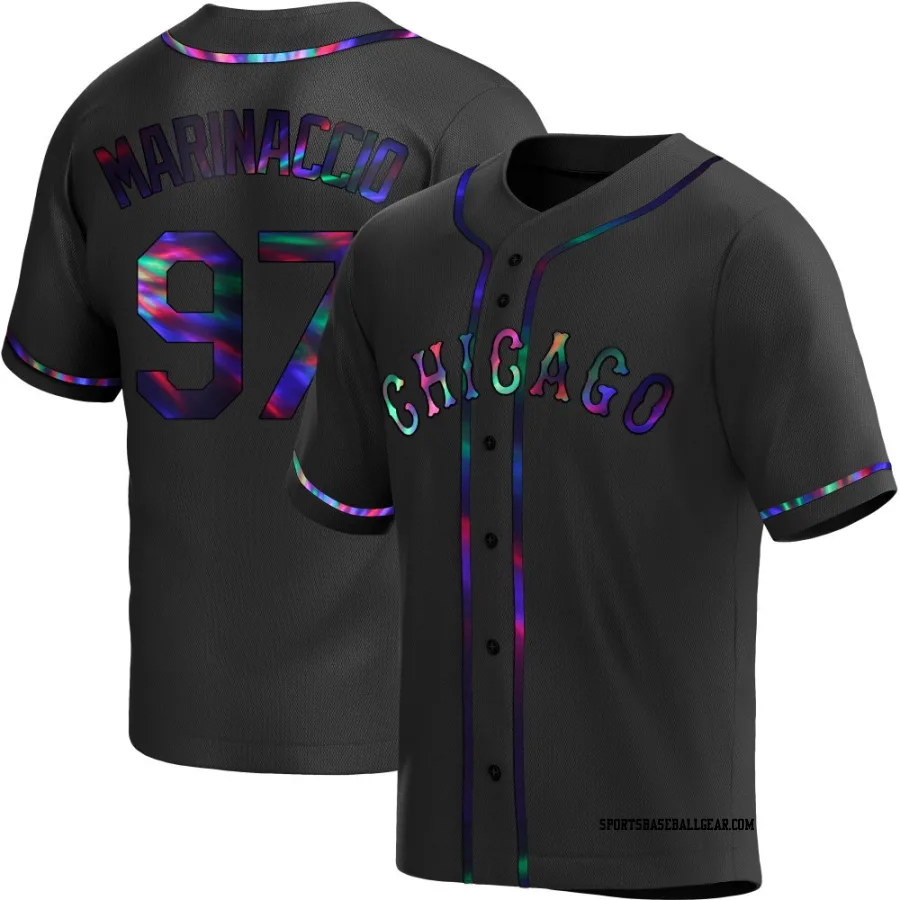 Ron Marinaccio Youth Chicago White Sox Black Holographic Replica Alternate Jersey