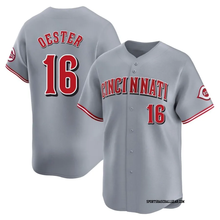 Ron Oester Men's Cincinnati Reds Gray Limited Away Jersey