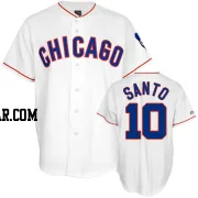 Ron Santo Men's Chicago Cubs White Replica 1968 Throwback Jersey