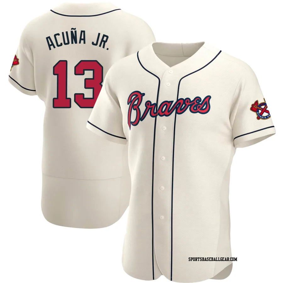 Ronald Acuna Jr. Men's Atlanta Braves Cream Authentic Alternate Jersey