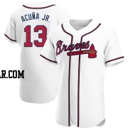 Ronald Acuna Jr. Men's Atlanta Braves White Authentic Home Jersey
