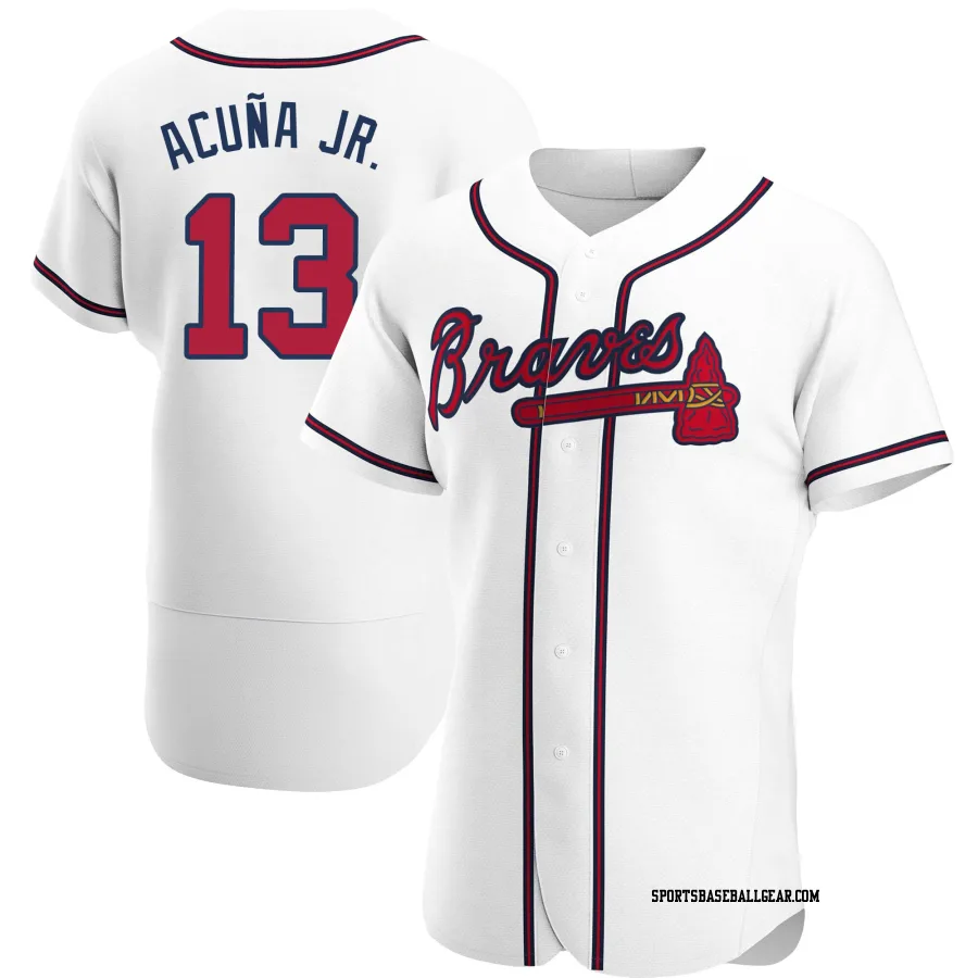 Ronald Acuna Jr. Men's Atlanta Braves White Authentic Home Jersey