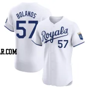 Ronald Bolanos Men's Kansas City Royals White Elite Home Jersey
