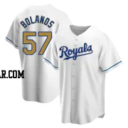 Ronald Bolanos Youth Kansas City Royals Gold Replica White Home Jersey