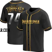 Ronald Torreyes Youth Philadelphia Phillies Black Golden Replica Alternate Jersey