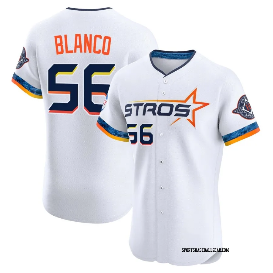 Ronel Blanco Men's Houston Astros White Elite 2025 City Connect Jersey
