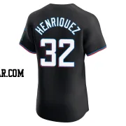 Ronny Henriquez Men's Miami Marlins Black Elite Alternate Vapor Premier Jersey