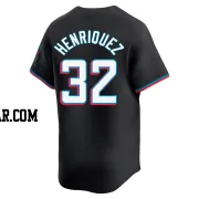 Ronny Henriquez Men's Miami Marlins Black Limited Alternate Jersey