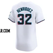 Ronny Henriquez Men's Miami Marlins White Elite Home Jersey