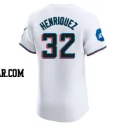 Ronny Henriquez Men's Miami Marlins White Elite Home Patch Jersey
