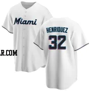 Ronny Henriquez Men's Miami Marlins White Replica Home Jersey