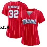 Ronny Henriquez Women's Miami Marlins Red Authentic 2021 City Connect Jersey