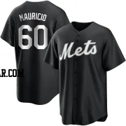 Ronny Mauricio Men's New York Mets Black/White Replica Jersey