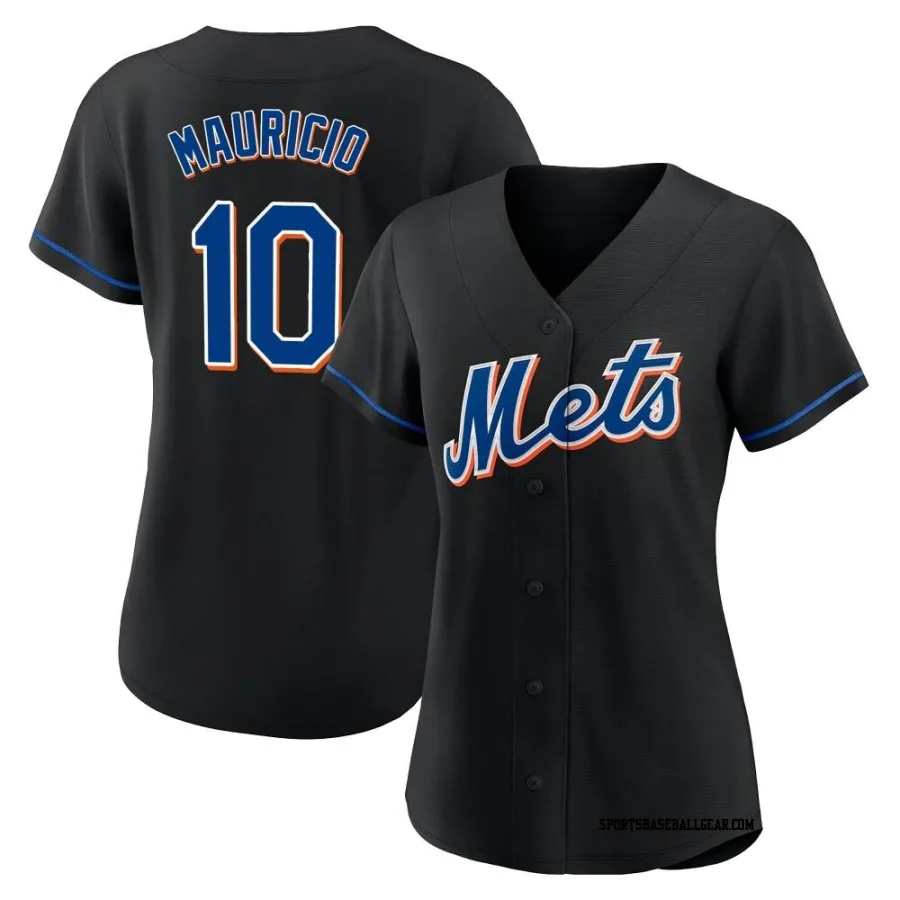 Ronny Mauricio Women's New York Mets Black Authentic 2022 Alternate Jersey