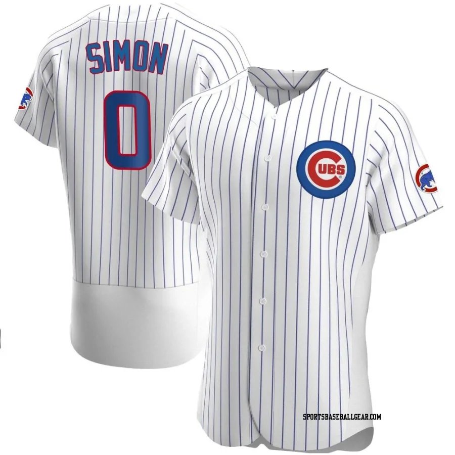 Ronny Oliver Simon Men's Chicago Cubs White Authentic Home Jersey