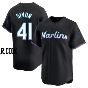Ronny Simon Men's Miami Marlins Black Limited Alternate Jersey