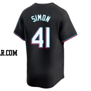 Ronny Simon Men's Miami Marlins Black Limited Alternate Jersey