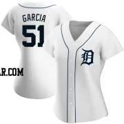 Rony Garcia Women's Detroit Tigers White Authentic Home Jersey