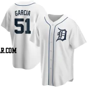 Rony Garcia Youth Detroit Tigers White Replica Home Jersey