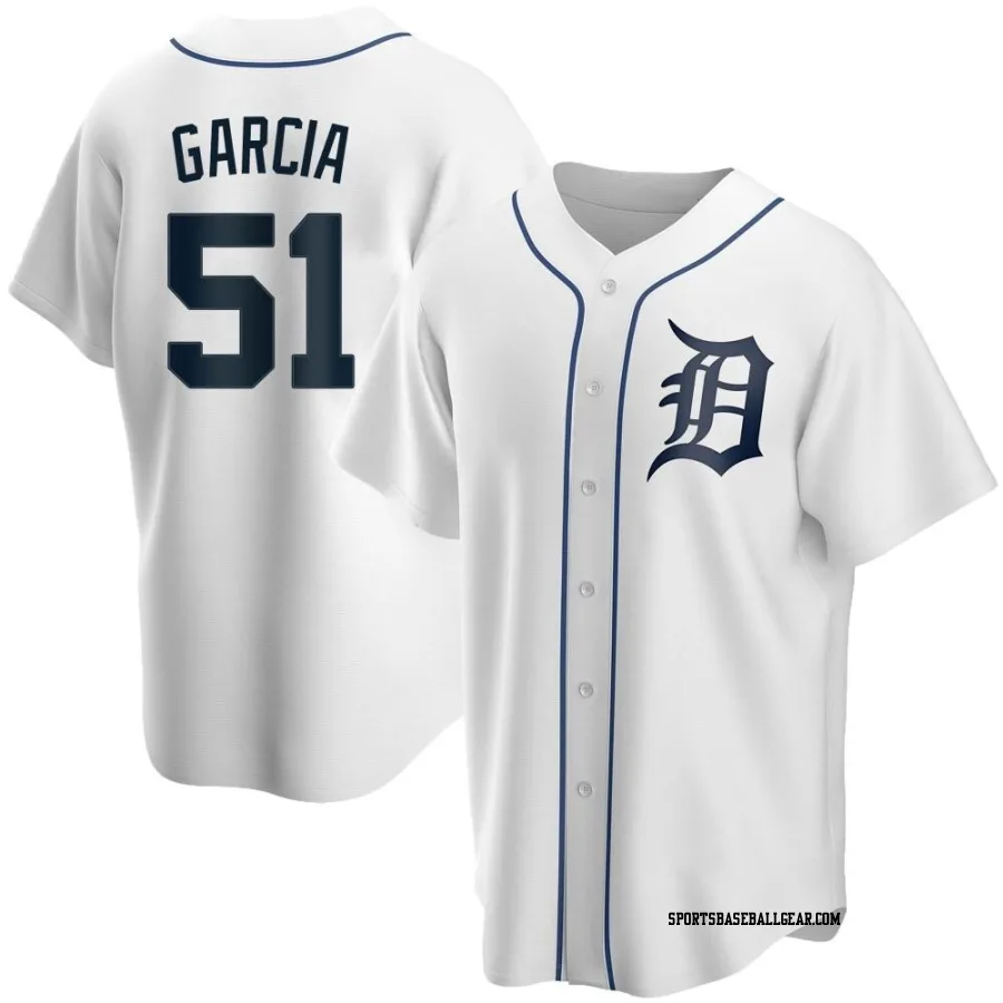 Rony Garcia Youth Detroit Tigers White Replica Home Jersey