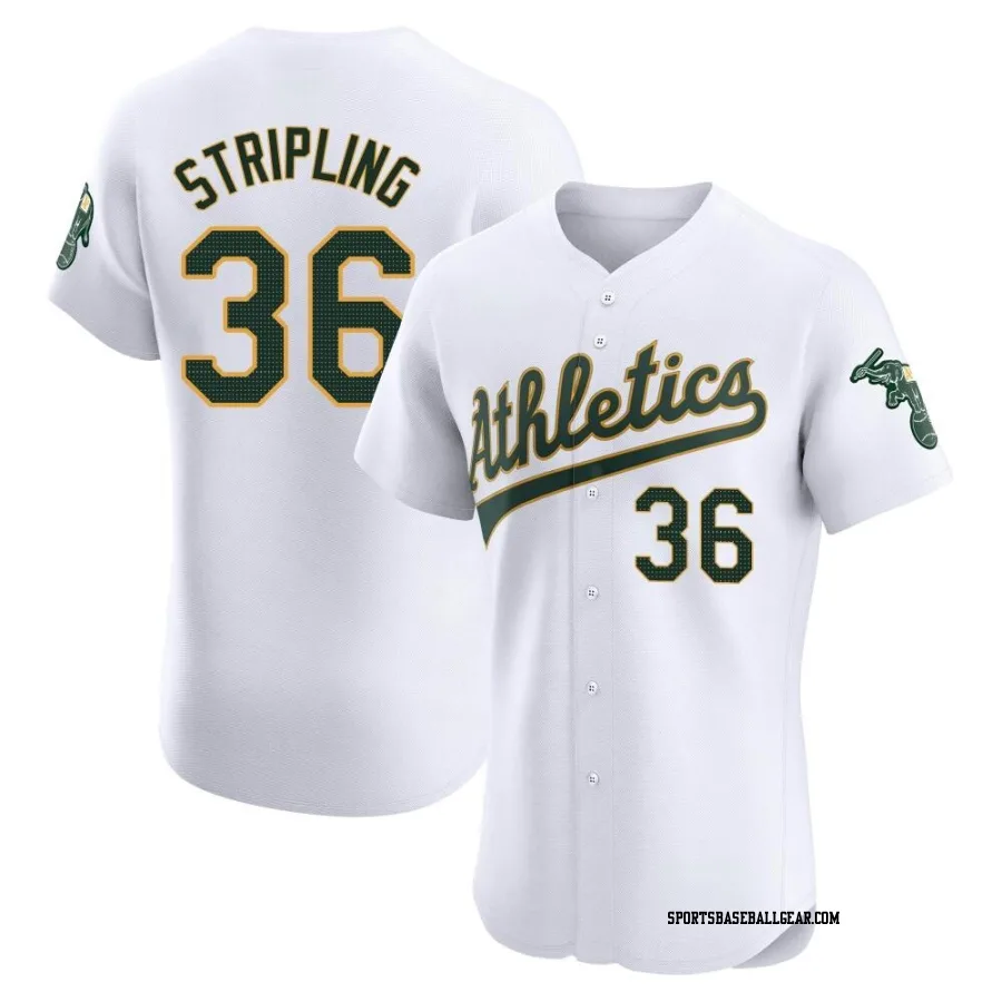 Ross Stripling Men's Oakland Athletics White Elite Home Jersey