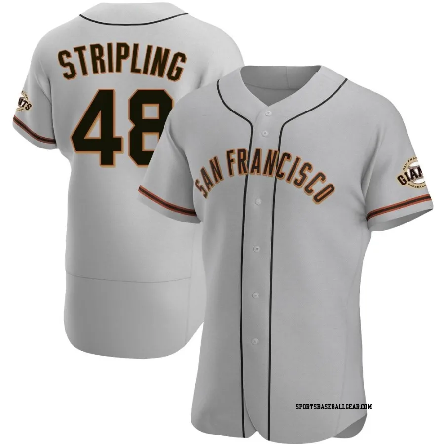 Ross Stripling Men's San Francisco Giants Gray Authentic Road Jersey