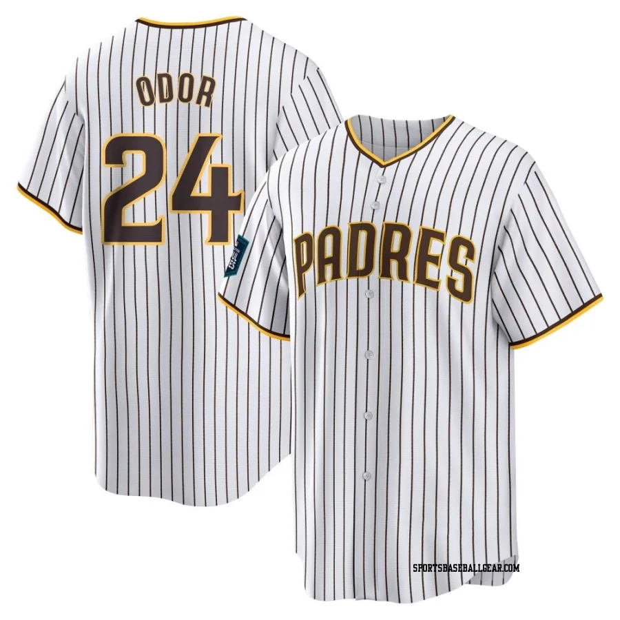 Rougned Odor Men's San Diego Padres White Replica 2024 World Tour Seoul Series Home Jersey