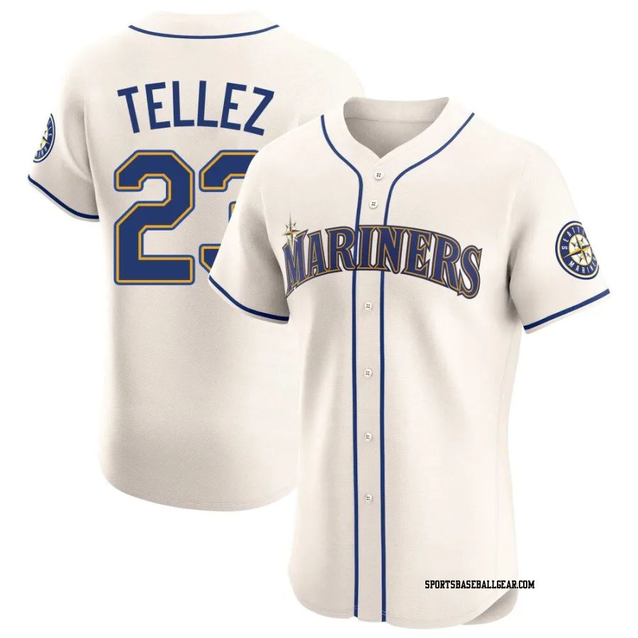 Rowdy Tellez Men's Seattle Mariners Cream Elite Alternate Jersey