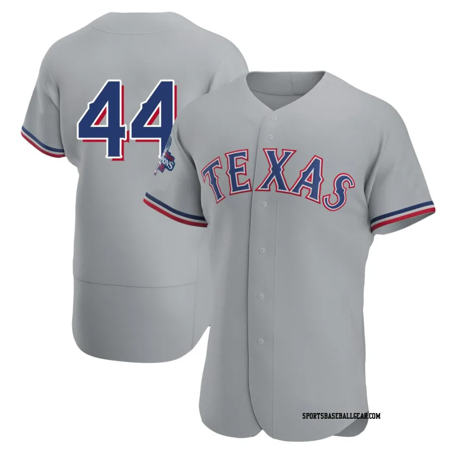 Rowdy Tellez Men's Texas Rangers Gray Authentic Road 2023 World Series Champions Jersey