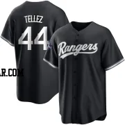 Rowdy Tellez Men's Texas Rangers White Replica Black 2023 World Series Champions Jersey