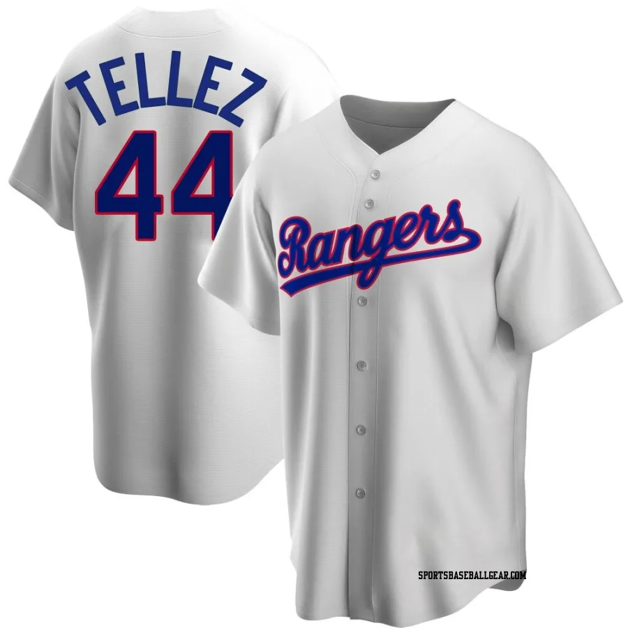 Rowdy Tellez Men's Texas Rangers White Replica Home Cooperstown Collection Jersey
